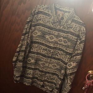Vintage Kris’s Kross silk zippered blouse sz S.